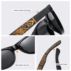 GM Brand Wooden Bamboo Polarized Sunglasses