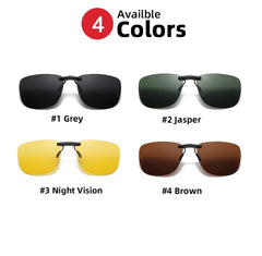 Square Clip On Sunglasses Polarized  UV400