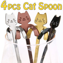 4pcs Stainless Steel Cat Spoons