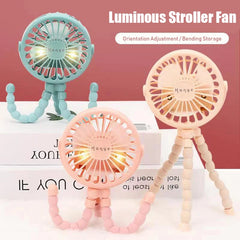 Portable Fan Clip On 600mAh USB Rechargeable