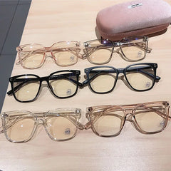 New Large Frame Myopia Glasses Anti-Blue Light Eyewear Women Eye Protective Computer Goggles Diopters -1.0 -1.5 -2.0 To -6.0