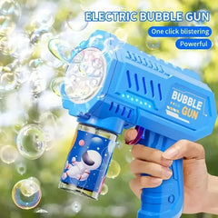 10 Holes Electric Bubble Gun With Light