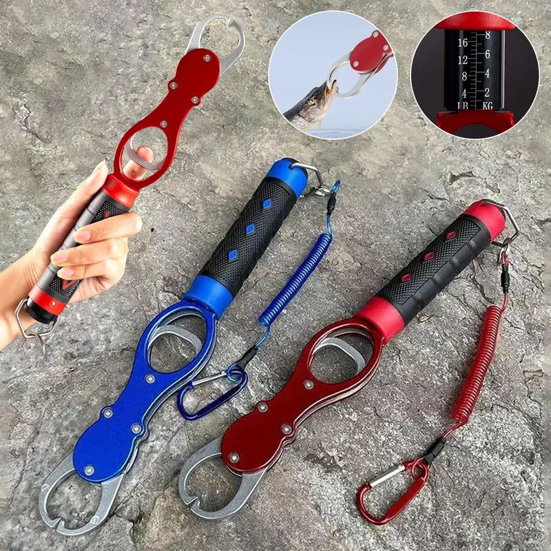 Fishing Lip Gripper Fish Plier Hand Grip Portable Aluminum Fishing Gripper Alloy Weight Fishing Accessories Scale Grip Hook D1w5