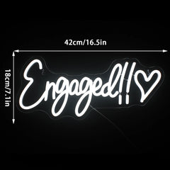 Wedding Engaged Neon Sign