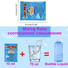 Bubble Gun Refills Pack of 10 100ml Concentrate Liquid Soap