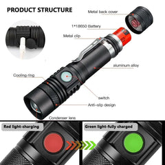 90000LM LED Tactical Flashlight