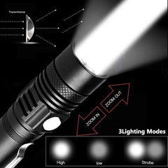 90000LM LED Tactical Flashlight